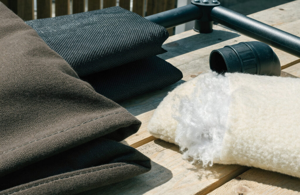 Heavy canvas, ballistic nylon and a metal cot frame compared with a torn plush dog cushion
