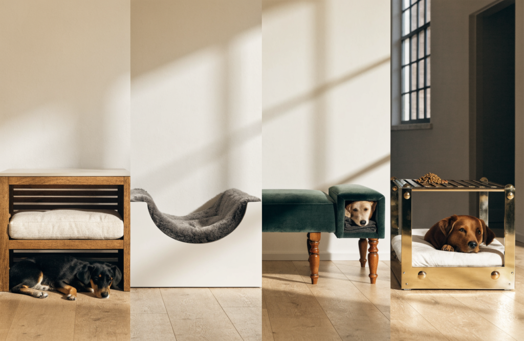 Four kinds of dog bed benches compared