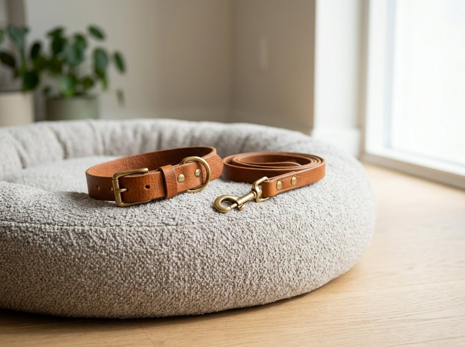 leather dog bed